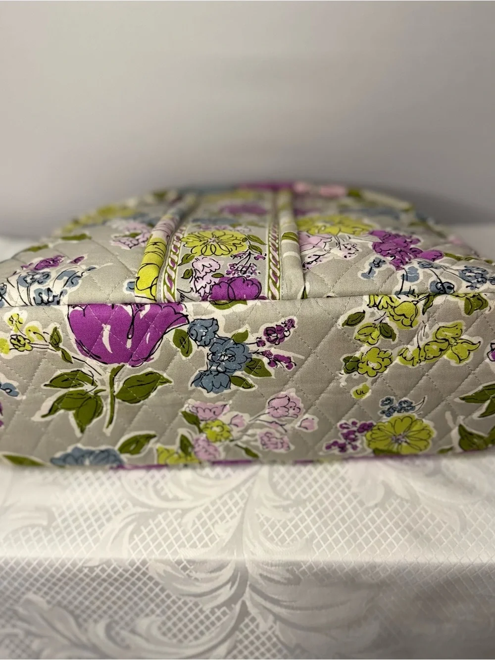 Vera Bradley Quilted Floral Frame Satchel-Retired Pattern- Double Compartment